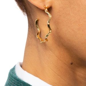 Lulu Frost Elixir Pearl Studded Gold Hoop Earrings